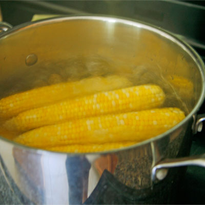 there are two ways to blanch the corn you can either steam the corn ...