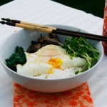 swiss chard rice bowl egg