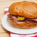 italian roast beef on easy garlic bread