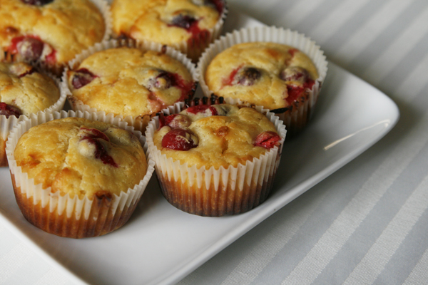 Cranberry White Chocolate Muffins