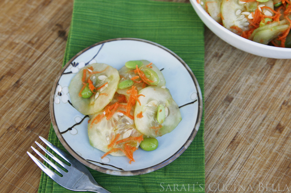 Cucumber, Carrot and Edamame Salad