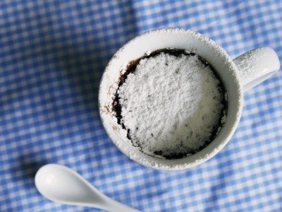 Quick Double Chocolate Peppermint Mug Cake