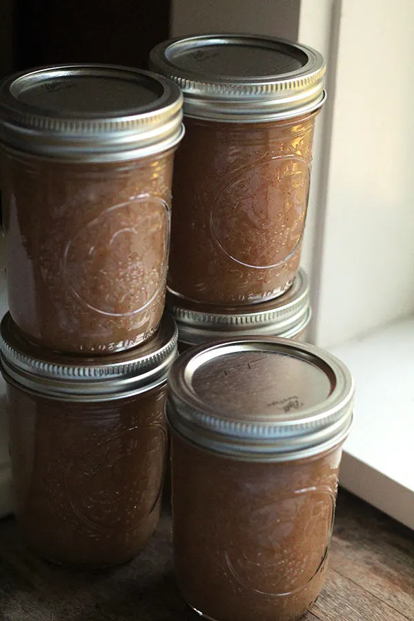How to Can Spiced Applesauce with Honey