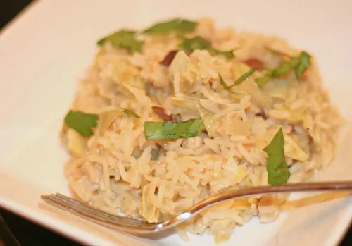 Artichoke, Turkey and Kalamata Risotto