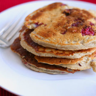 Lightened Up Raspberry Applesauce Pancakes