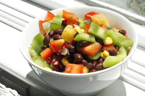Citrus-Black Bean Salad with Two Peppers