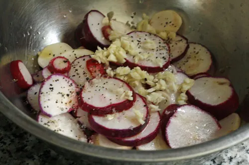 Making Grilled Radish Packets 1