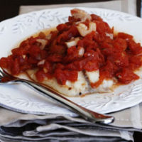 Baked Tilapia with White Wine and Tomatoes