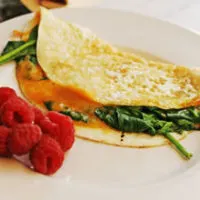 Spinach and Cheddar Egg White Omelet