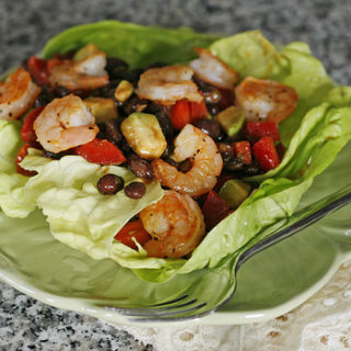 Lime Black Bean Salad with Shrimp