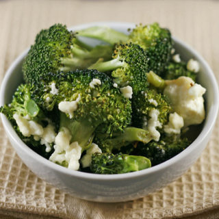 Roasted Broccoli with Garlic and Feta