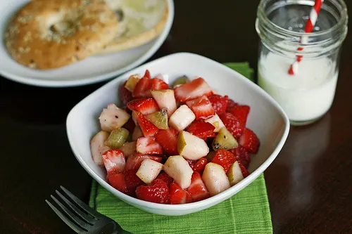 Summer Fruit Cocktail with Lime-Vanilla Bean Simple Syrup