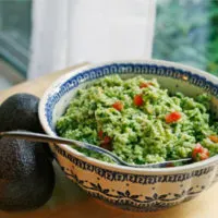 Avocado-Basil Rice with Tomatoes
