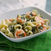 Summer Pasta with Shrimp and Kale