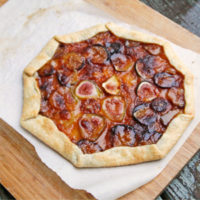 Fresh Fig Tart with Marmalade and Brie