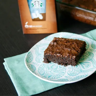 Rich Chocolate Toffee Brownies with Coffee Inside