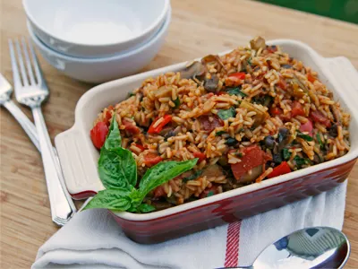 Tomato Basil Veggie Rice Recipe Rice Side Dish