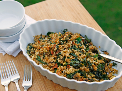 Bacon and Kale Fried Rice