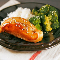 Baked Ginger Sesame Chicken and Broccoli