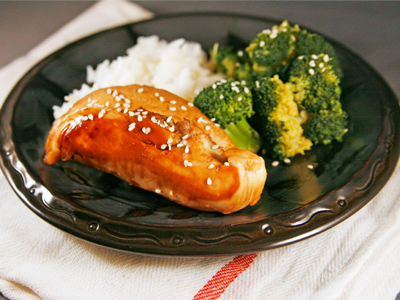 Baked Ginger Sesame Chicken and Broccoli