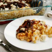 Smoked Cheddar and Blue Cheese Brisket Macaroni and Cheese