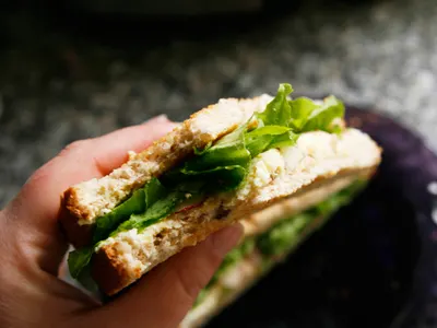 Easy Egg Salad Sandwich for One