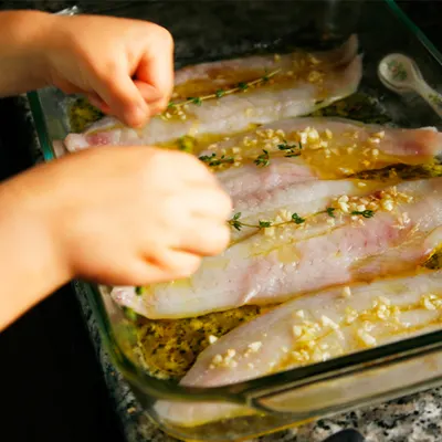 Flounder Recipe with Garlic and Olive Oil