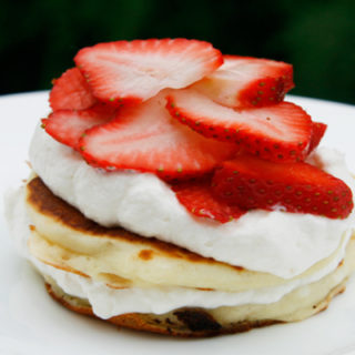 Strawberries and Cream Pancakes