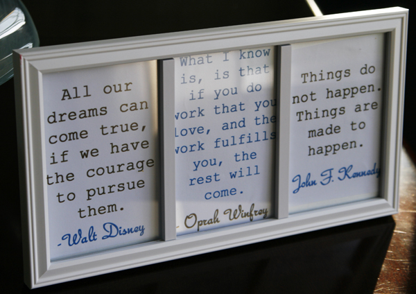 DIY Inspiration Frame with Motivational Quotes  Sarah's 