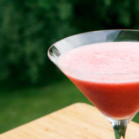 Strawberry Banana Pomegranate Cocktail