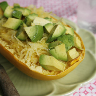 Roasted Spaghetti Squash with Avocado for Two