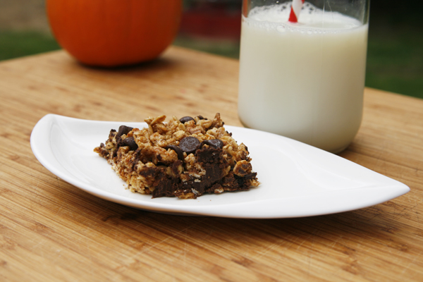 Easy Chewy Pumpkin Spice Chocolate Chip Granola Bars