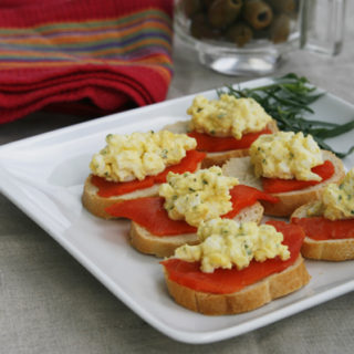 Smoked Salmon and Tarragon Egg Salad Crostini