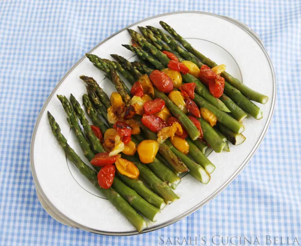 Roasted Asparagus with Tomatoes