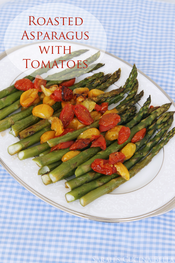 roasted asparagus with tomatoes
