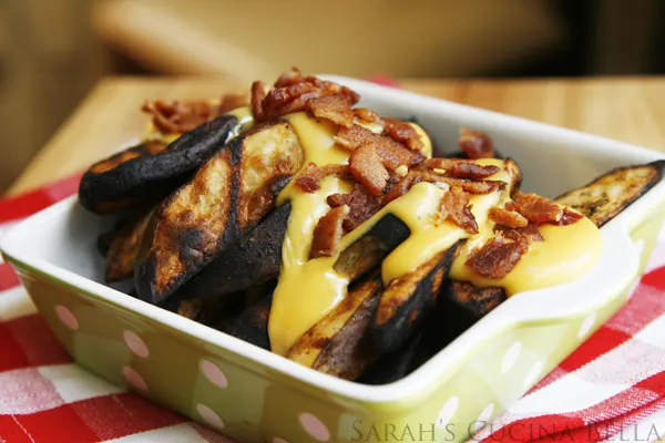 Cheesy Bacon Grilled Potato Wedges