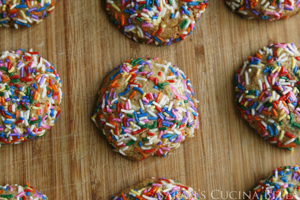 Double Chocolate Rainbow Cookies with Sprinkles
