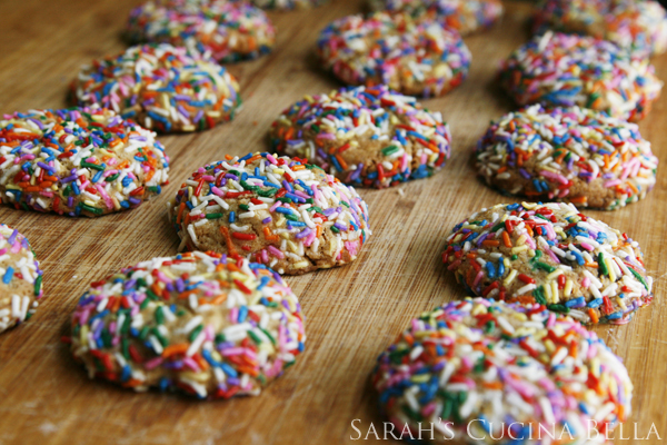 Double Chocolate Chunk Rainbow Sprinkle Cookies