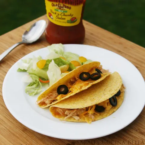 Easy Slow Cooker Chicken Enchiladas Tacos