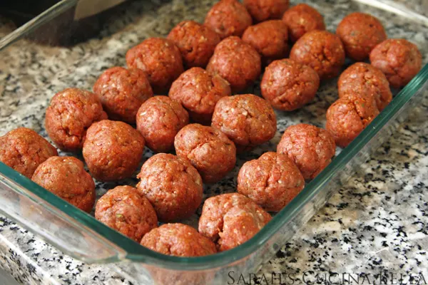 taco meatballs ready to bake