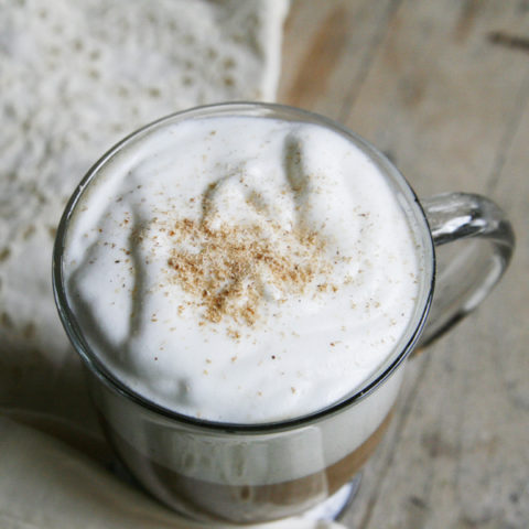 Frothy Eggnog Latte Coffee