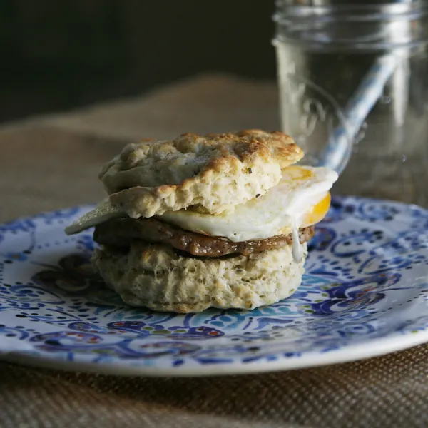 Herbed Biscuit with Sausage and Egg