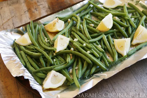 Roasted Green Beans Ready to Roast