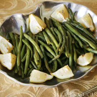 Lemon Garlic Roasted Green Beans