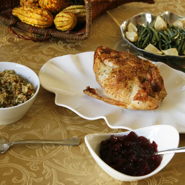 Thanksgiving Dinner with Split Turkey Breast