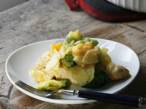 Cheesy Chicken Broccoli And Potatoes Au Gratin Casserole Sarah S Cucina Bella