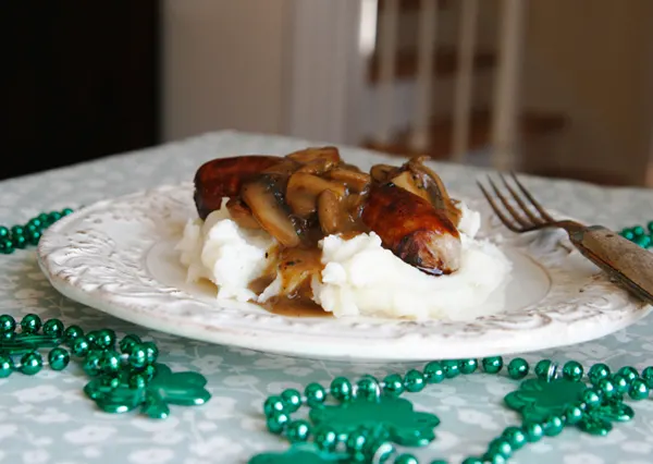 Bangers and Mash for St Patricks Day