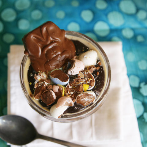 Bunny Bath: Chocolate Pudding for Easter