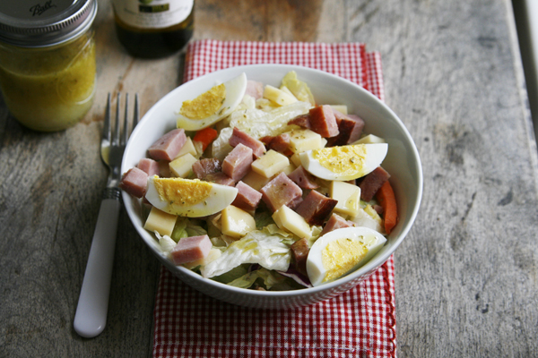 Romano Rosemary Lemon Vinaigrette on Ham Egg Cheese Salad