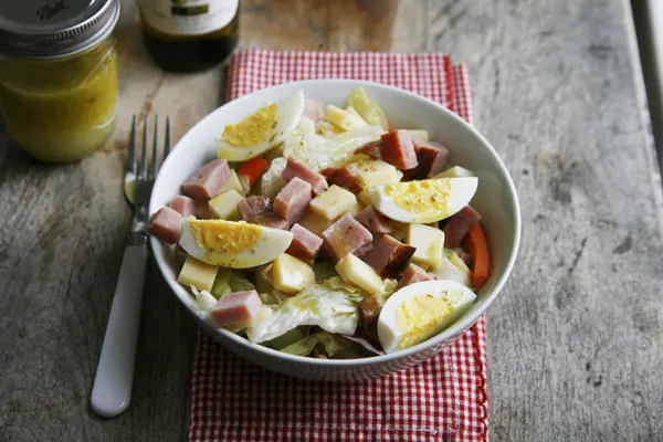 Romano Rosemary Lemon Vinaigrette on Ham Egg Cheese Salad